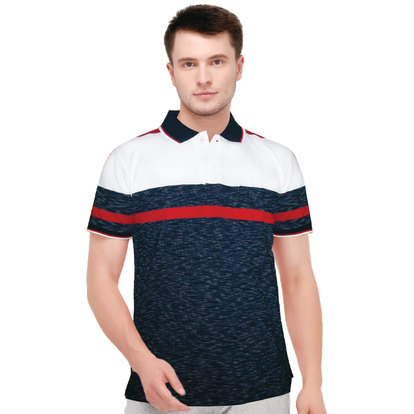 BUMCHUMS 2047 MEN'S STRIPE POLO T-SHIRT PACK OF 1