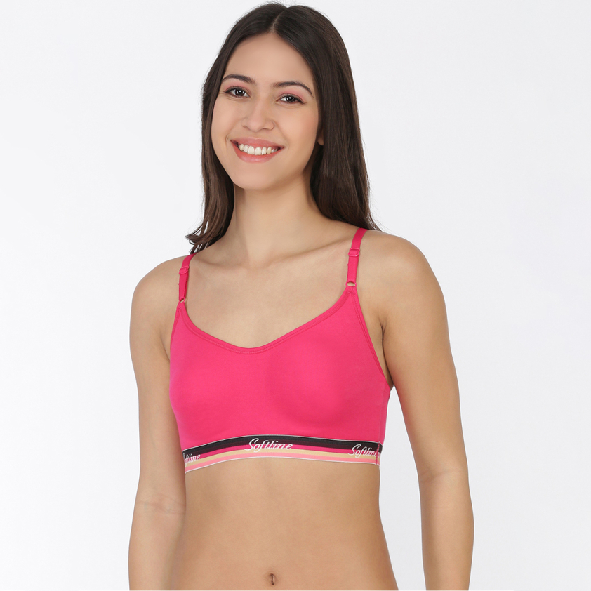 SOFTLINE AMUSE MOULDED WOMEN'S SPORTS BRA ASSORTED PACK OF 1