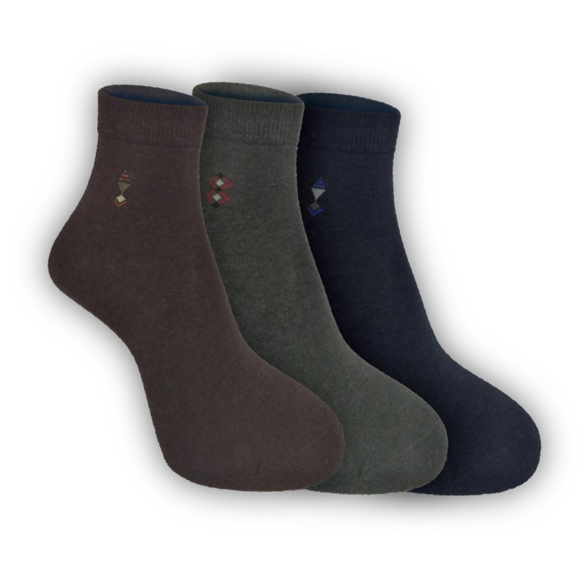 RUPA NOVEL PREMIUM SPANDEX ANKLE SOCKS ASSORTED PACK OF 3