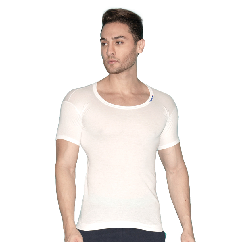 FRONTLINE ROUND NECK SLEEVE VEST WHITE PACK OF 1