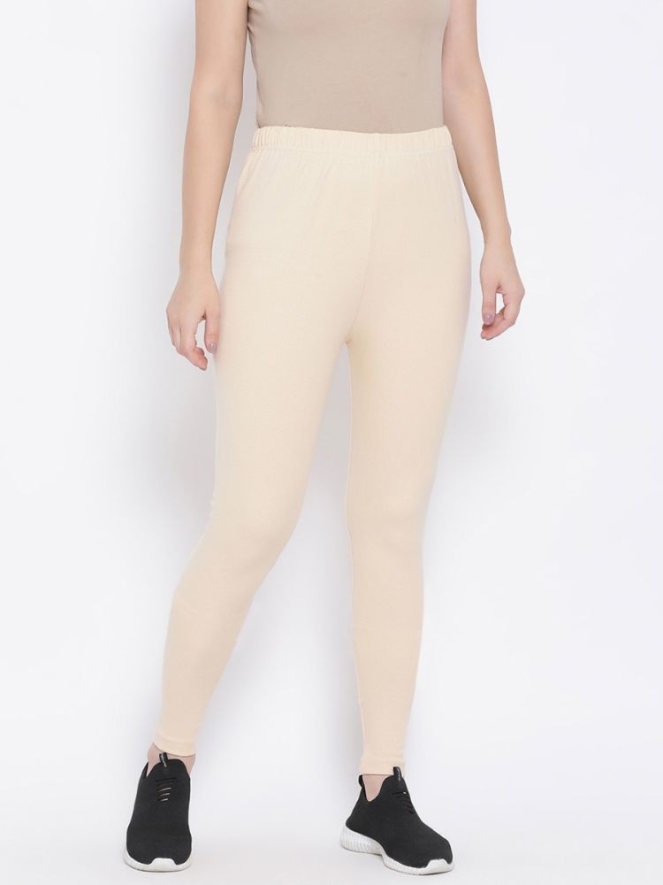 Skin Color (Beige) High Waist Rupa Cream Ankle Leggings, Ethnic Wear, Skin  Fit at Rs 235 in Ahmedabad