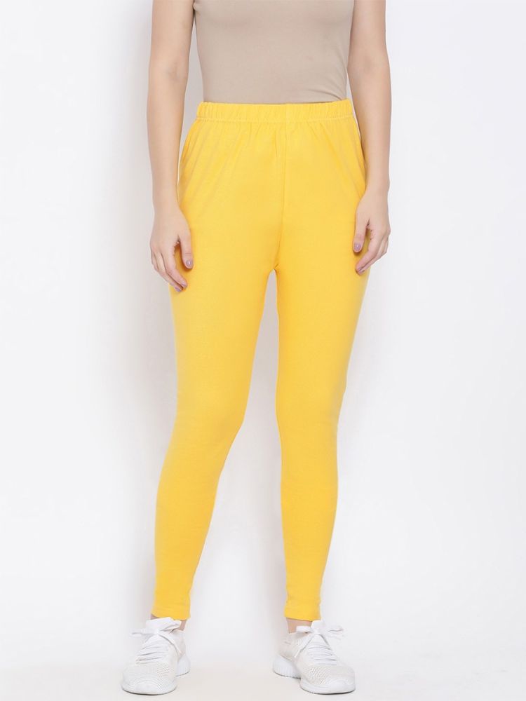 Buy Gold Leggings for Women by GO COLORS Online | Ajio.com