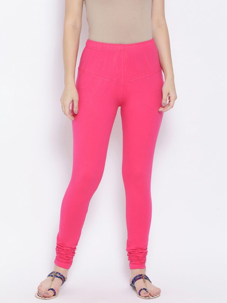 Buy TWIN BIRDS Pink Cotton Full Length Leggings for Women Online @ Tata CLiQ