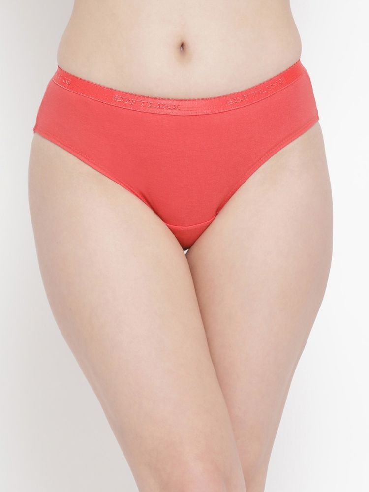 Rupa Printed Brown Regular Outer Elastic Panty for Women-102BRN