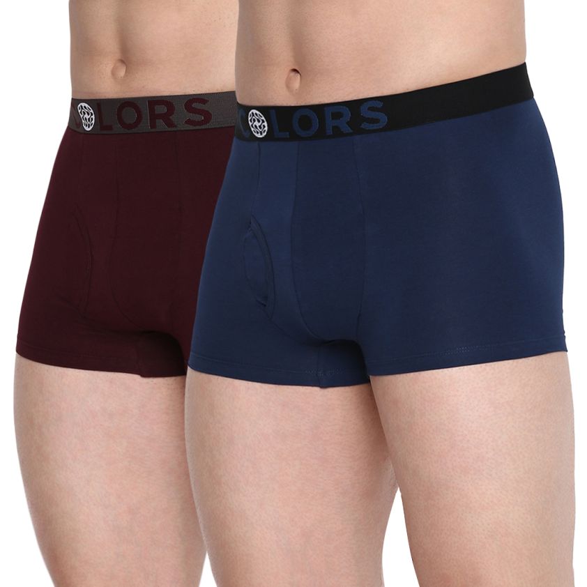Rupa Frontline Men's Cotton Solid Innerwear Trunk (Pack of 2, Multicolor)  (Non Returnable)