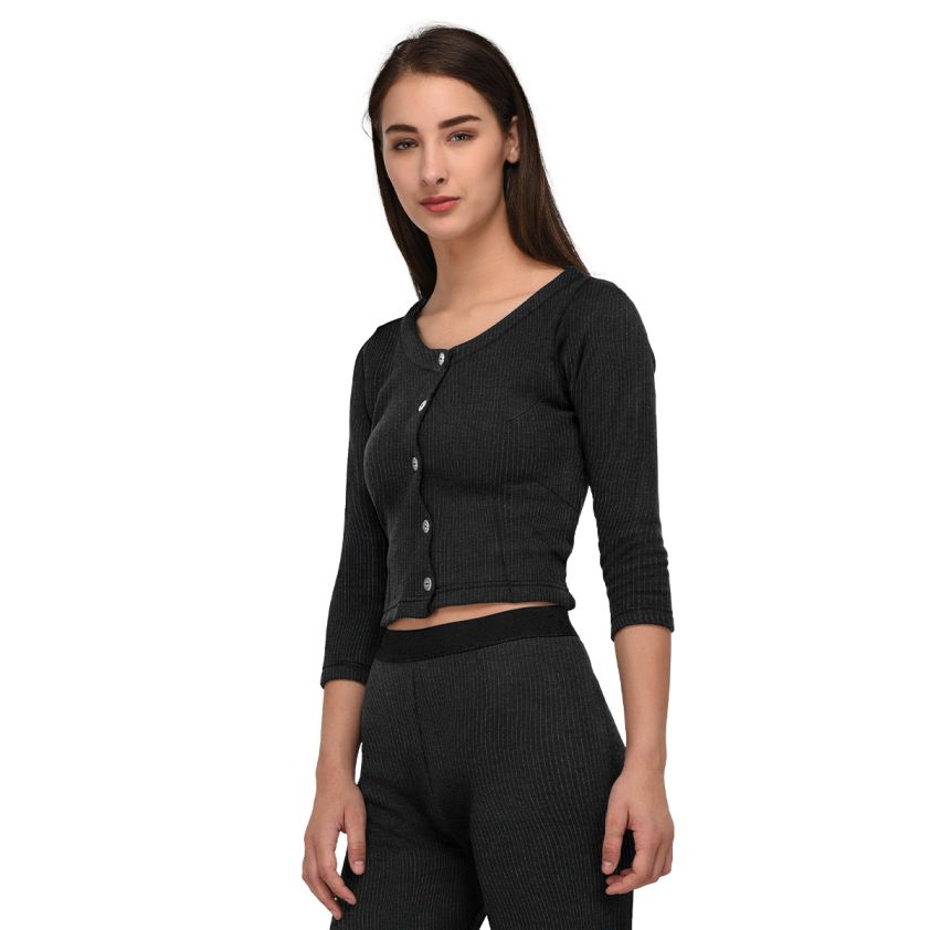 Rupa Thermocot Women Angora Thermal Top (Black) Price - Buy Online at Best  Price in India