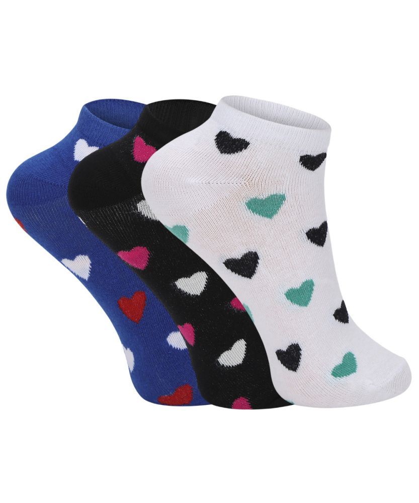 RUPA CUTTIE ANKLE THUMB LADIES SOCKS ASSORTED COLOUR PACK OF 3