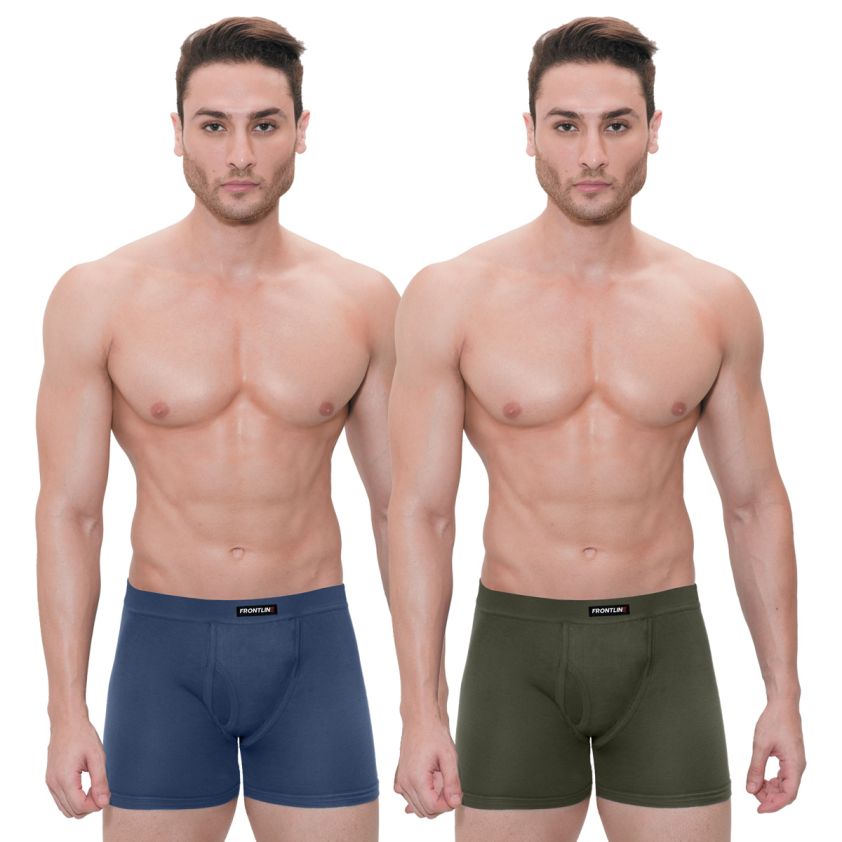 Buy RUPA Frontline Men's Cotton Brief (Pack of 5)(8903978457215_FL  EXPANDO_100_Navy, Sky, Coffee, Black, Grey Melange_XXL)(Colors and Prints  May Vary) at
