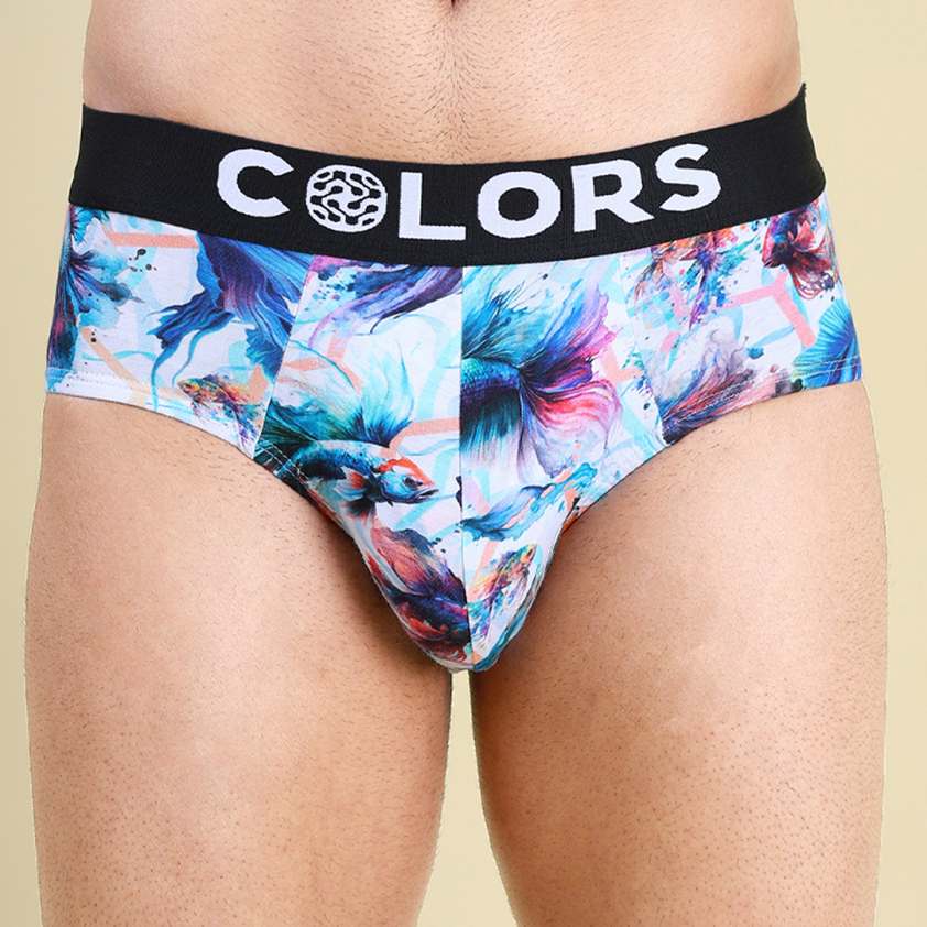 COLORS 1004 MEN'S DIGITALLY PRINTED PEP COLLECTION MINI BRIEF ASSORTED PACK OF 1