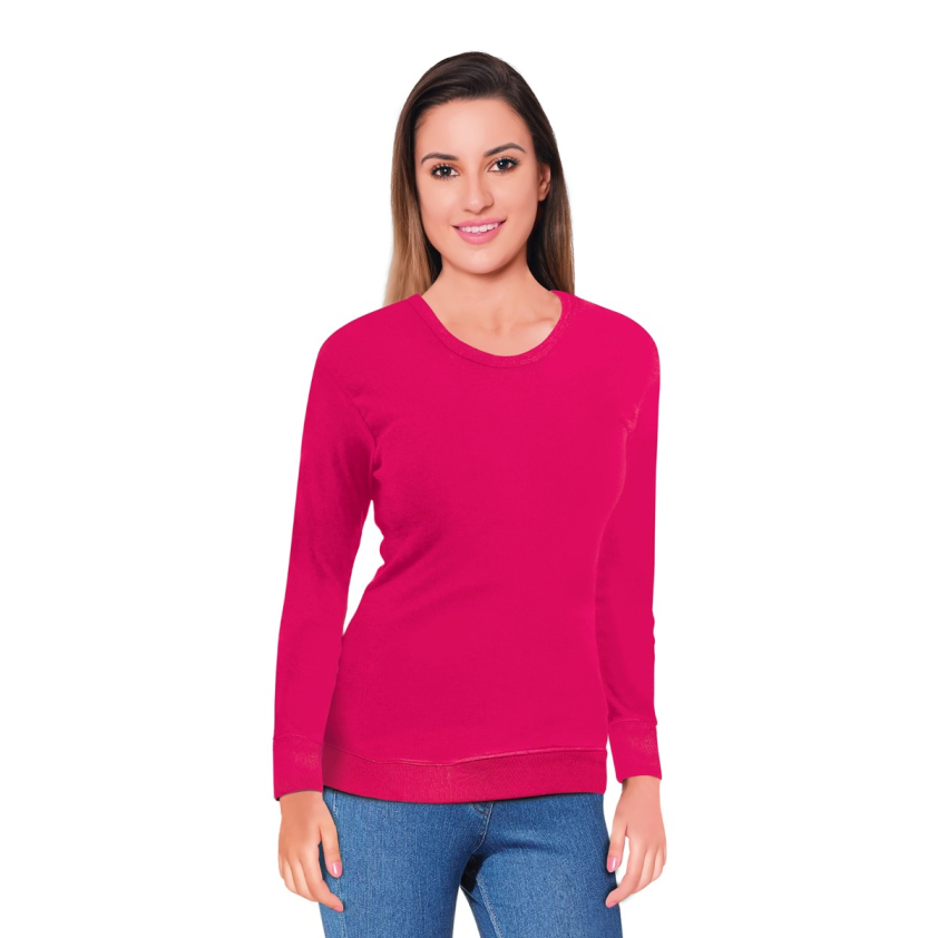 BUMCHUMS BW-4010 CREW NECK WOMEN'S SWEATSHIRT ASSORETD COLOUR PACK OF 1