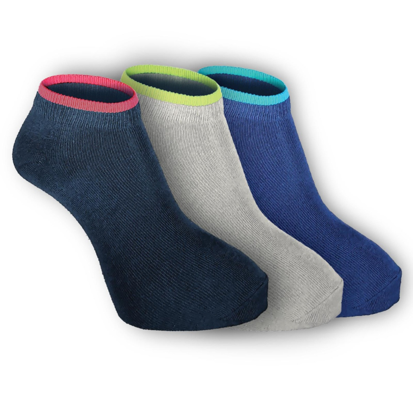 RUPA GLOW MEN ANKLE SOCKS ASSORTED COLOUR PACK OF 3