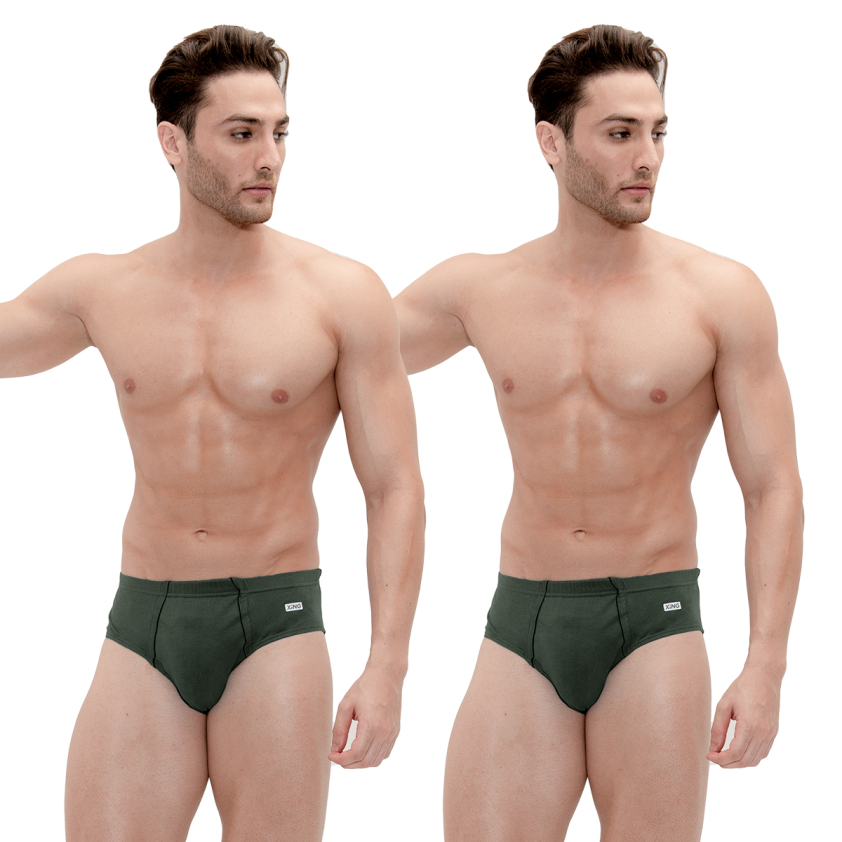 FRONTLINE XING (INNER ELASTIC) BRIEF ASSORTED COLOUR PACK OF 2